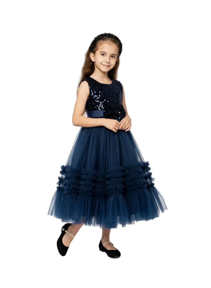 D'Daniela Flared Tutu Dress Blue